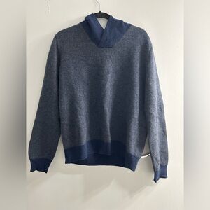 100% cashmere blue men’s sweater black label saks fifth avenue